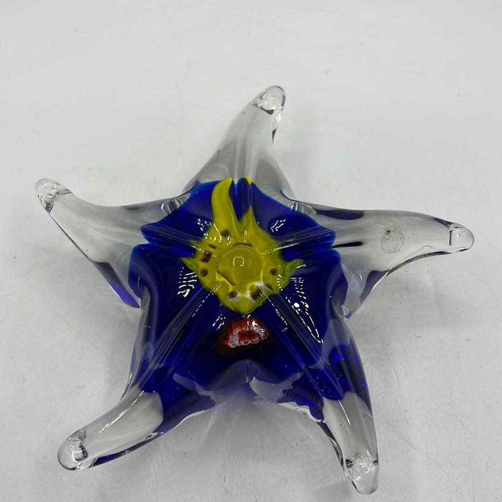 Cobalt Starfish Art Glass